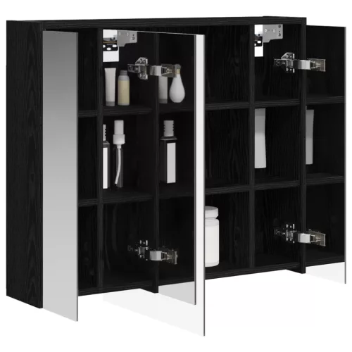  Fürdőszobai tükörszekrény Fekete tölgy 73,5 x 16 x 62,5 cm