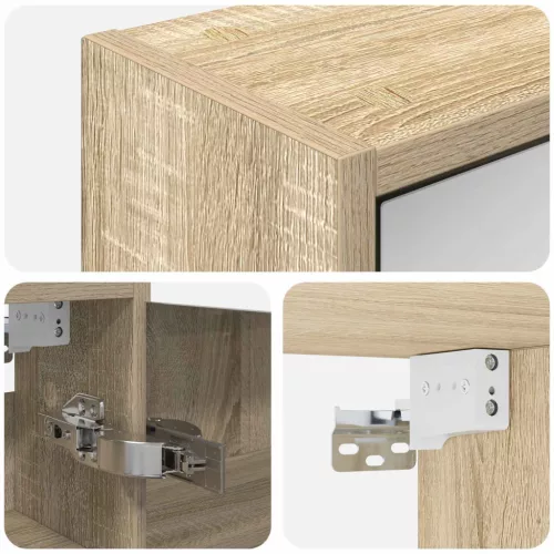  Fürdőszobai tükörszekrény Sonoma tölgy 73,5 x 16 x 62,5 cm