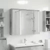  Fürdőszobai tükörszekrény Beton Szürke 73,5 x 16 x 62,5 cm