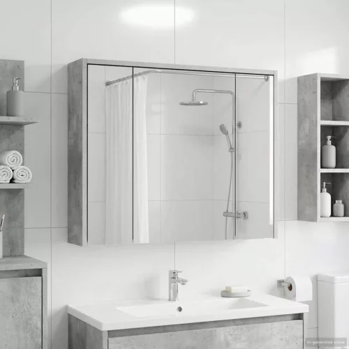  Fürdőszobai tükörszekrény Beton Szürke 73,5 x 16 x 62,5 cm