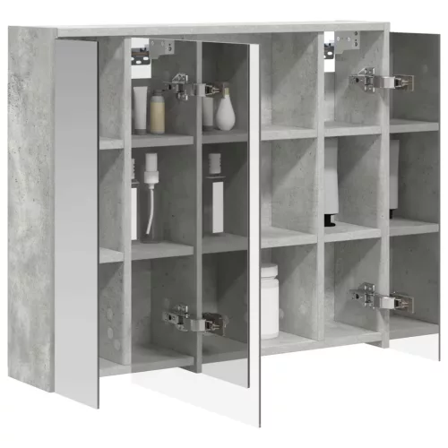  Fürdőszobai tükörszekrény Beton Szürke 73,5 x 16 x 62,5 cm