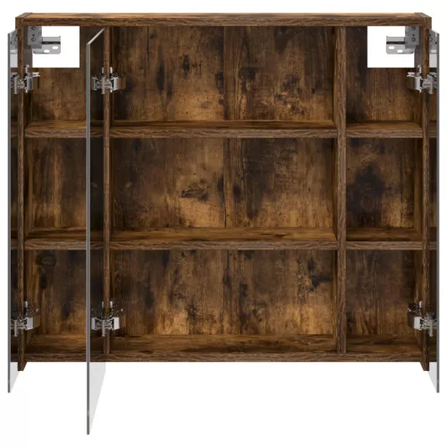  Fürdőszobai tükörszekrény Füstölt tölgy 73,5 x 16 x 62,5 cm