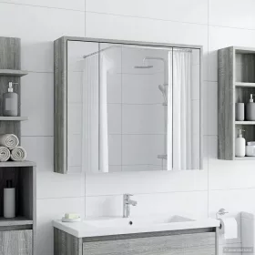    Fürdőszobai tükörszekrény Szürke Sonoma 73,5 x 16 x 62,5 cm