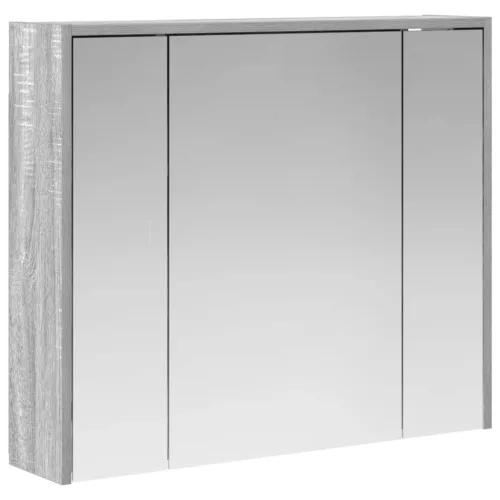  Fürdőszobai tükörszekrény Szürke Sonoma 73,5 x 16 x 62,5 cm