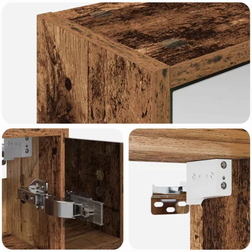  Fürdőszobai tükörszekrény Öreg fa 73,5 x 16 x 62,5 cm Faanyag