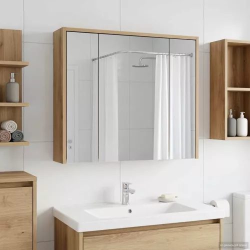  Fürdőszobai tükörszekrény Művészi tölgy 73,5 x 16 x 62,5 cm