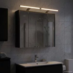    Fürdőszobai tükörszekrény Fekete tölgy 73,5 x 16 x 62,5 cm