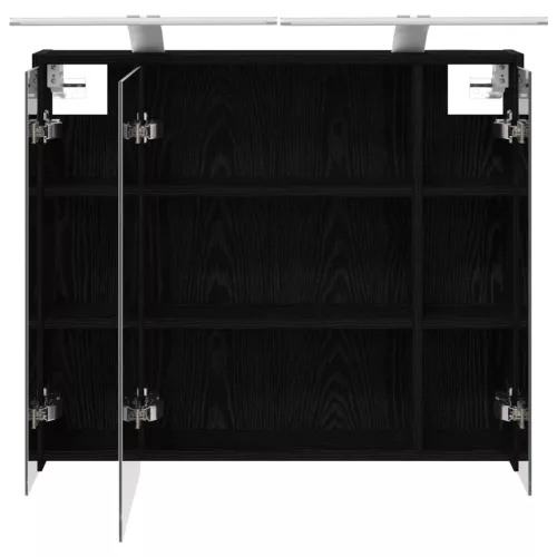  Fürdőszobai tükörszekrény Fekete tölgy 73,5 x 16 x 62,5 cm