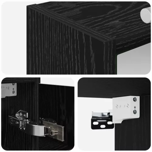  Fürdőszobai tükörszekrény Fekete tölgy 73,5 x 16 x 62,5 cm