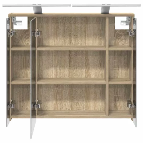  Fürdőszobai tükörszekrény Sonoma tölgy 73,5 x 16 x 62,5 cm