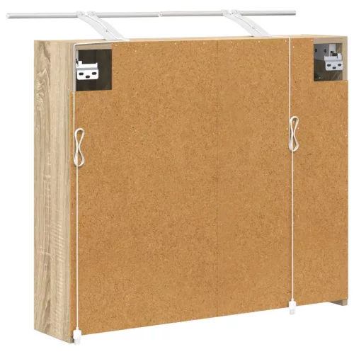  Fürdőszobai tükörszekrény Sonoma tölgy 73,5 x 16 x 62,5 cm