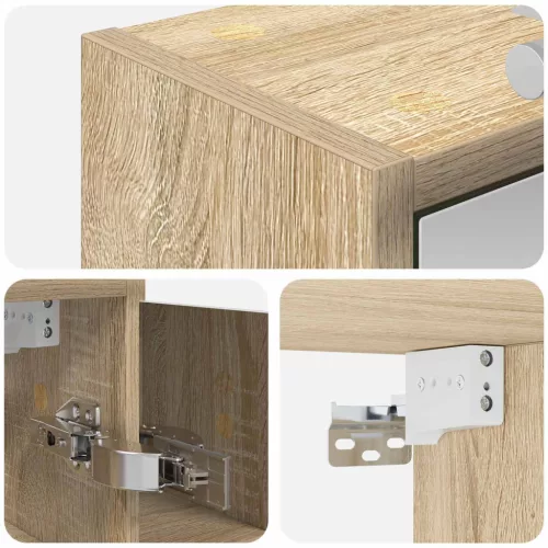  Fürdőszobai tükörszekrény Sonoma tölgy 73,5 x 16 x 62,5 cm