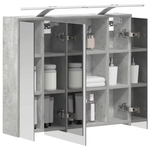  Fürdőszobai tükörszekrény Beton Szürke 73,5 x 16 x 62,5 cm