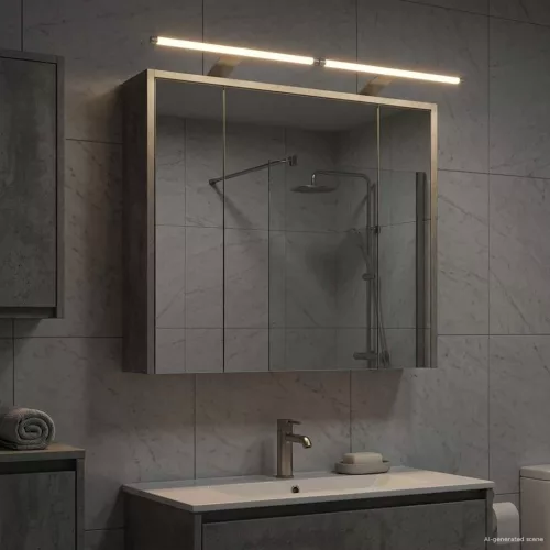  Fürdőszobai tükörszekrény Beton Szürke 73,5 x 16 x 62,5 cm