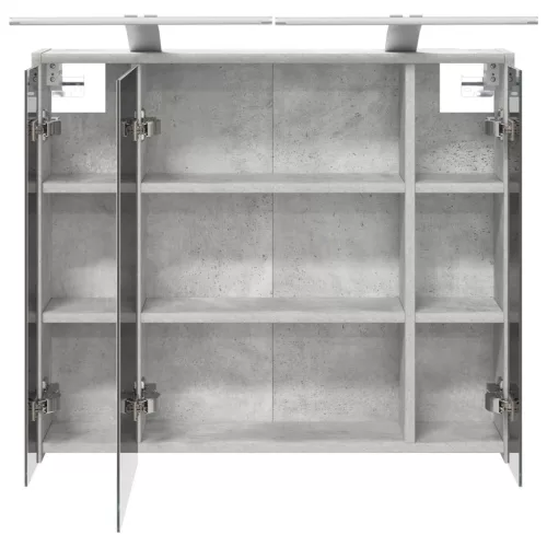  Fürdőszobai tükörszekrény Beton Szürke 73,5 x 16 x 62,5 cm