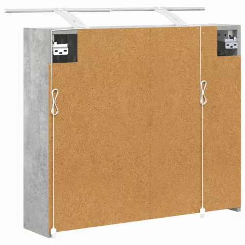  Fürdőszobai tükörszekrény Beton Szürke 73,5 x 16 x 62,5 cm