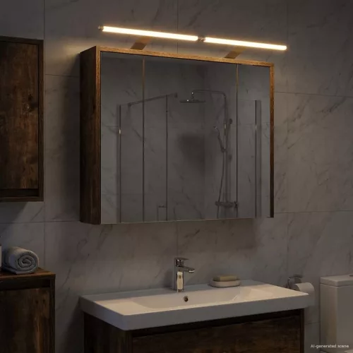  Fürdőszobai tükörszekrény Füstölt tölgy 73,5 x 16 x 62,5 cm