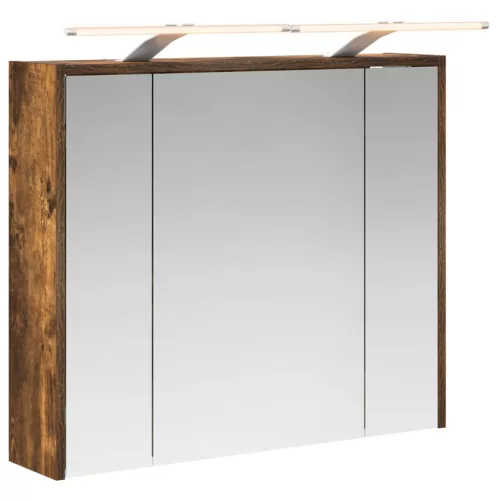  Fürdőszobai tükörszekrény Füstölt tölgy 73,5 x 16 x 62,5 cm