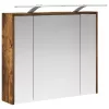 Fürdőszobai tükörszekrény Füstölt tölgy 73,5 x 16 x 62,5 cm