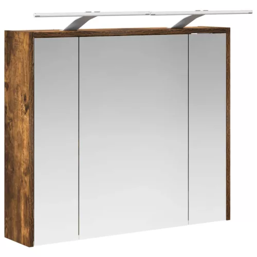  Fürdőszobai tükörszekrény Füstölt tölgy 73,5 x 16 x 62,5 cm
