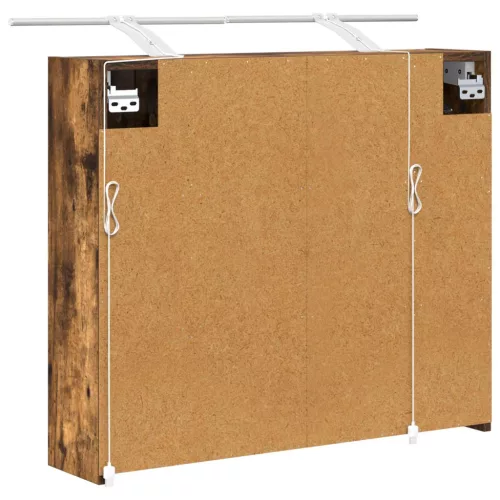  Fürdőszobai tükörszekrény Füstölt tölgy 73,5 x 16 x 62,5 cm