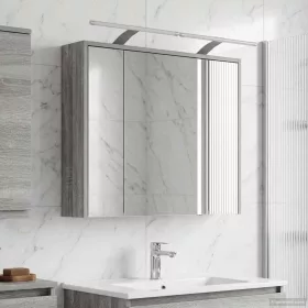    Fürdőszobai tükörszekrény Szürke Sonoma 73,5 x 16 x 62,5 cm