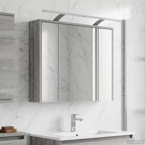  Fürdőszobai tükörszekrény Szürke Sonoma 73,5 x 16 x 62,5 cm