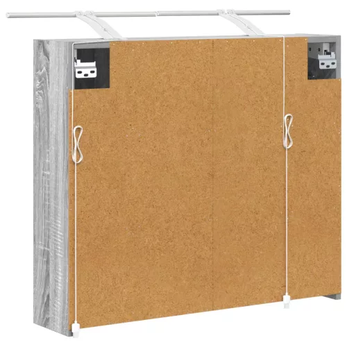  Fürdőszobai tükörszekrény Szürke Sonoma 73,5 x 16 x 62,5 cm