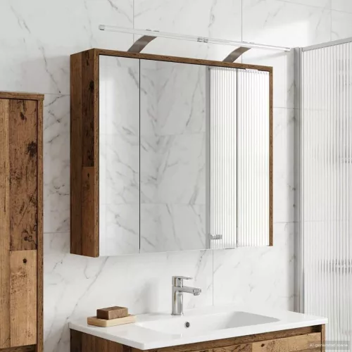  Fürdőszobai tükörszekrény Öreg fa 73,5 x 16 x 62,5 cm Faanyag