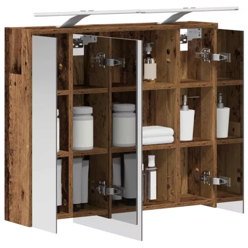  Fürdőszobai tükörszekrény Öreg fa 73,5 x 16 x 62,5 cm Faanyag