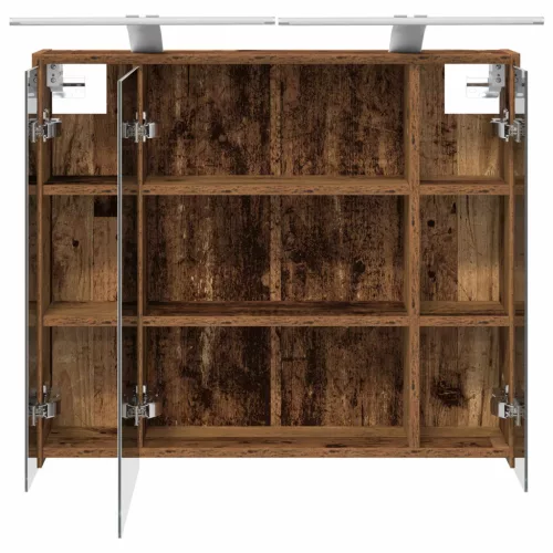  Fürdőszobai tükörszekrény Öreg fa 73,5 x 16 x 62,5 cm Faanyag