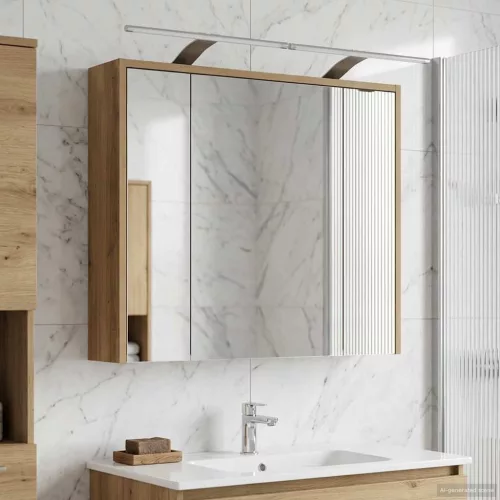  Fürdőszobai tükörszekrény Művészi tölgy 73,5 x 16 x 62,5 cm