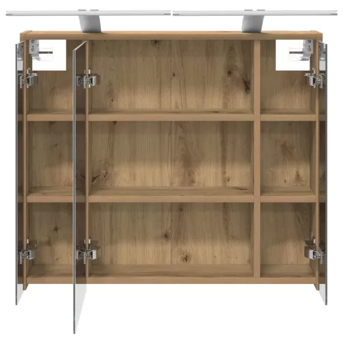  Fürdőszobai tükörszekrény Művészi tölgy 73,5 x 16 x 62,5 cm