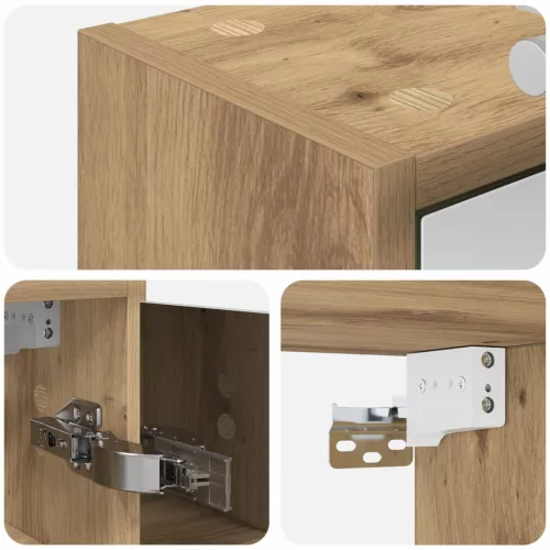  Fürdőszobai tükörszekrény Művészi tölgy 73,5 x 16 x 62,5 cm