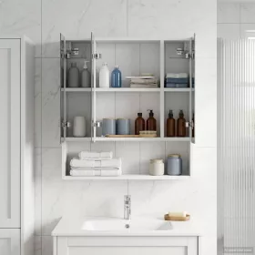    Fürdőszobai tükörszekrény Fehér 60 x 14.5 x 70 cm Faanyag