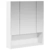  Fürdőszobai tükörszekrény Fehér 60 x 14.5 x 70 cm Faanyag