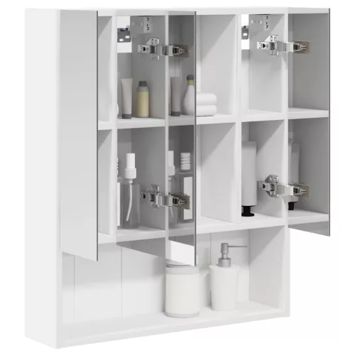  Fürdőszobai tükörszekrény Fehér 60 x 14.5 x 70 cm Faanyag