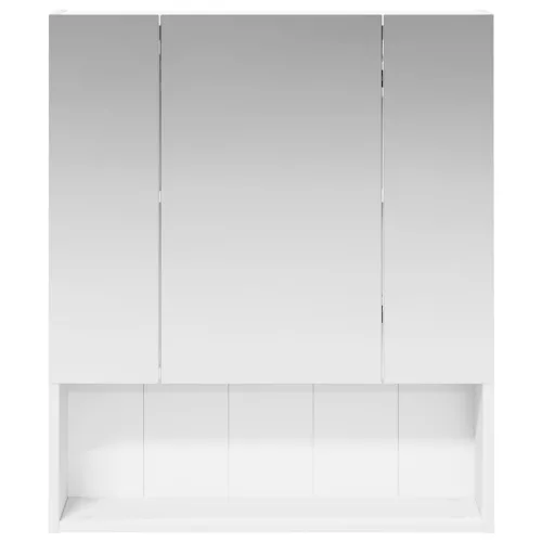  Fürdőszobai tükörszekrény Fehér 60 x 14.5 x 70 cm Faanyag