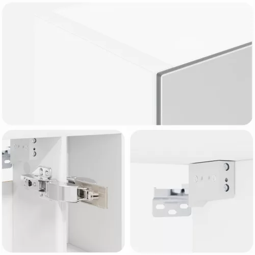  Fürdőszobai tükörszekrény Fehér 60 x 14.5 x 70 cm Faanyag