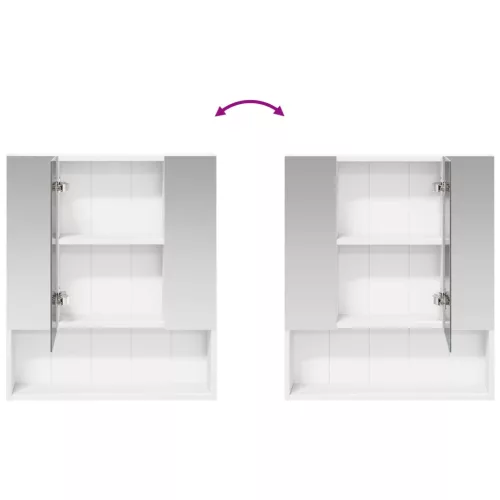  Fürdőszobai tükörszekrény Fehér 60 x 14.5 x 70 cm Faanyag