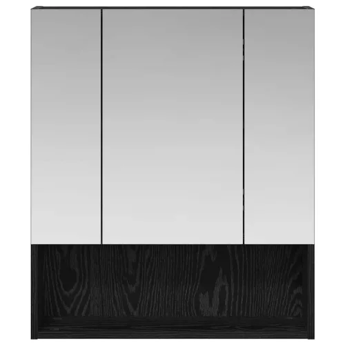  Fürdőszobai tükörszekrény Fekete tölgy 60 x 14.5 x 70 cm