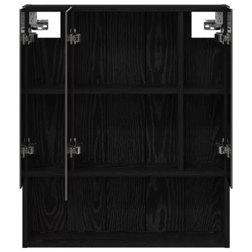  Fürdőszobai tükörszekrény Fekete tölgy 60 x 14.5 x 70 cm