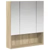  Fürdőszobai tükörszekrény Sonoma tölgy 60 x 14.5 x 70 cm