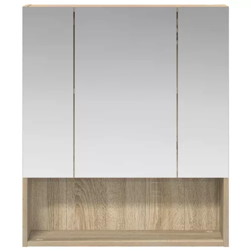  Fürdőszobai tükörszekrény Sonoma tölgy 60 x 14.5 x 70 cm