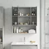  Fürdőszobai tükörszekrény Beton Szürke 60 x 14.5 x 70 cm