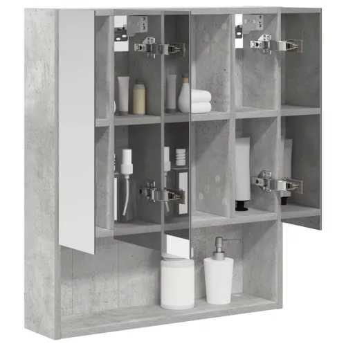  Fürdőszobai tükörszekrény Beton Szürke 60 x 14.5 x 70 cm
