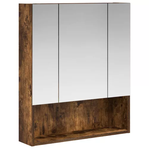  Fürdőszobai tükörszekrény Füstölt tölgy 60 x 14.5 x 70 cm