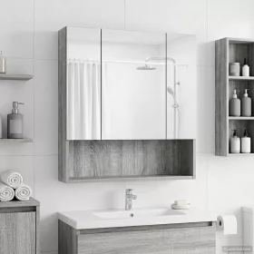    Fürdőszobai tükörszekrény Szürke Sonoma 60 x 14.5 x 70 cm