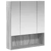  Fürdőszobai tükörszekrény Szürke Sonoma 60 x 14.5 x 70 cm