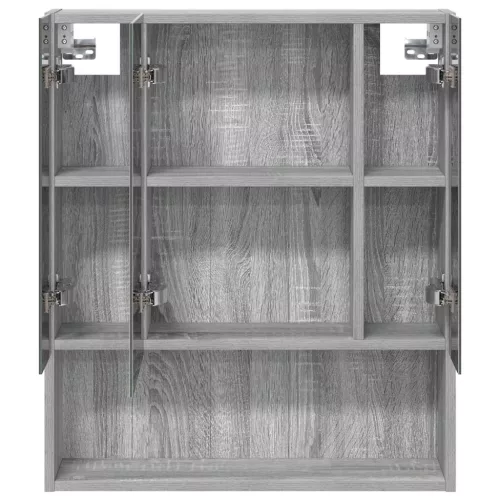  Fürdőszobai tükörszekrény Szürke Sonoma 60 x 14.5 x 70 cm